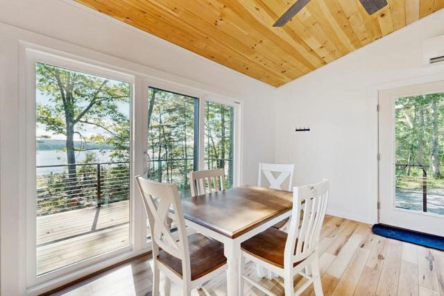 Modern Maine cottage with river views, deck, and a convenient washer/dryer