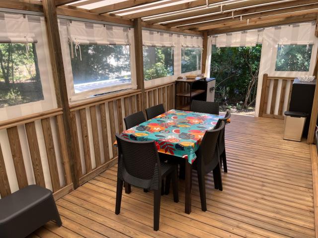 MobilHome 6 personnes, vue forêt