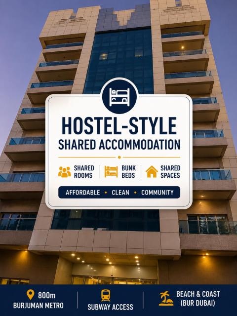 Premium Hostel Sharing Near Burjuman Metro Great Location