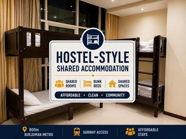 Luxury Burjuman Hostel Sharing Near Burjuman Metro station