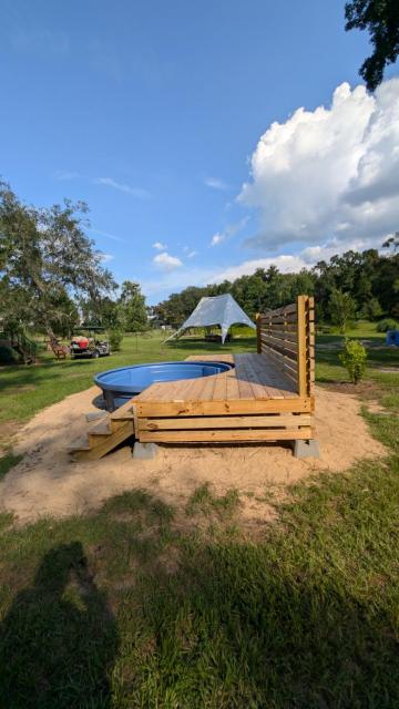 Highland Cow Glamping in a Cozy King Bed Wagon