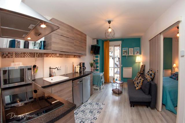 Les Meublés de Luchon - La Perle Bleue - Centre Luchon, Beau T2, 2 à 4 personnes, Wifi