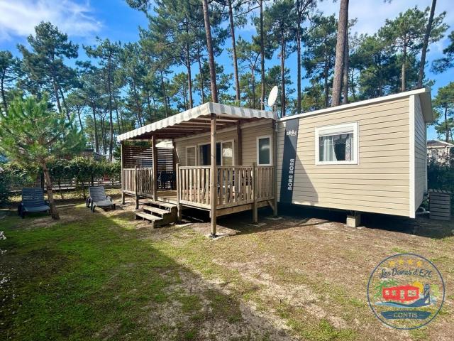 Les Dunes d'EZC - Mobil-home familial 6-8 personnes, 3 chambres confort premium dans un camping 4 étoiles