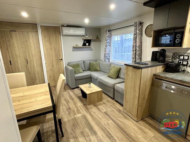 Les Dunes d'EZC - Mobil-home familial 6-8 personnes, 3 chambres confort premium dans un camping 4 étoiles