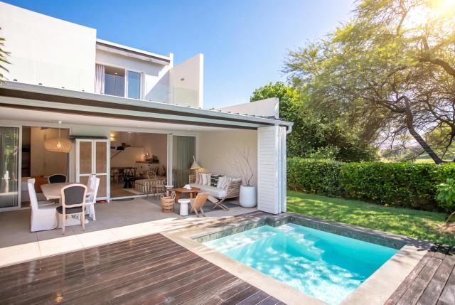 Pool & Garden at Stylish Duplex in Tamarin