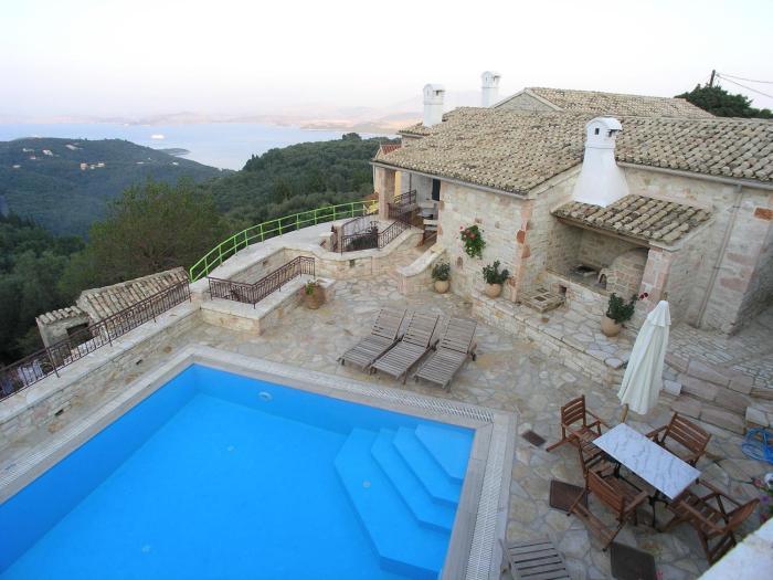 Traditional Stone Villa Olympia Sea View Private Pool