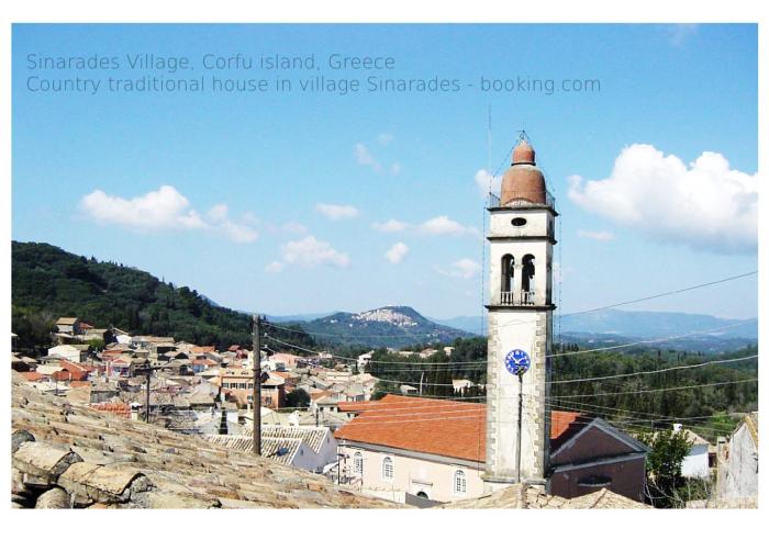 Country traditional house in Corfu village, Greece