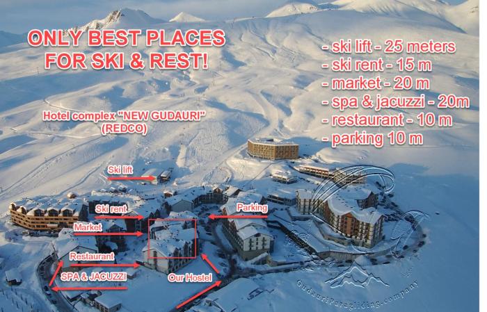 Hostel near ski lift New Gudauri, block1