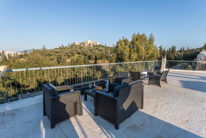 Iris apartment acropolis terrace view