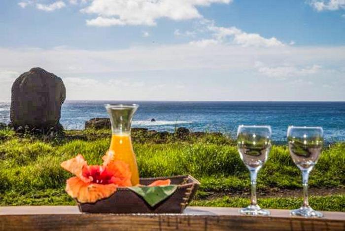 Ngahu alojamiento y desayuno con vista al mar en Rapa Nui