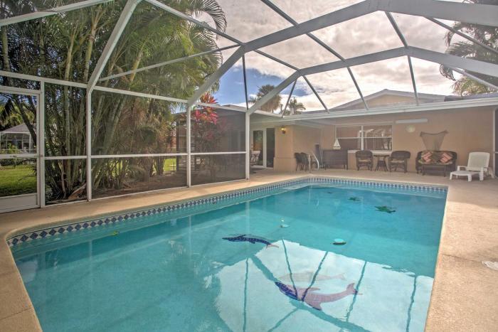 Tropical Cape Coral Home with Private Dock on Canal!
