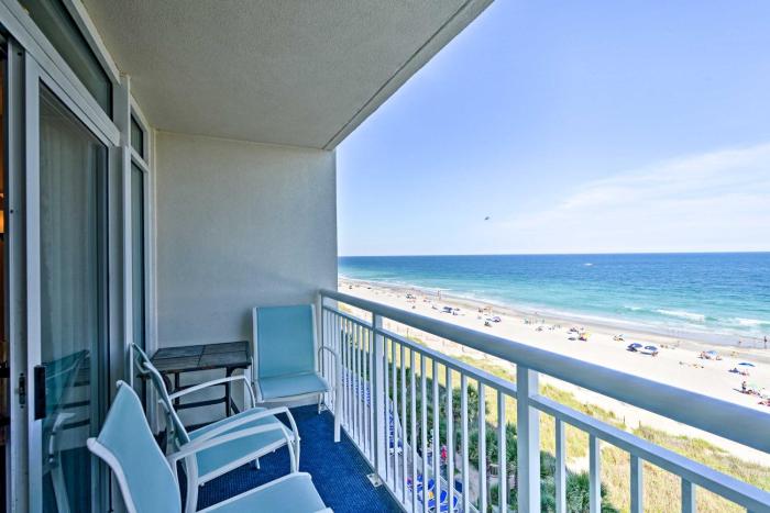 Walk to Atlantic Beach Condo with Hot Tub and Views
