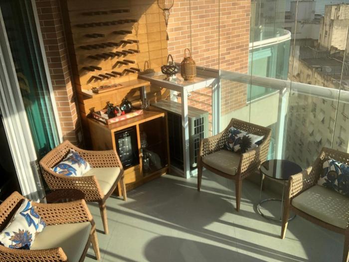 Estanconfor Santos com Vista Mar AC garagem sacada fechada