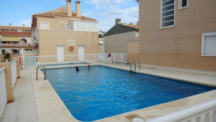 Bungalow with 3 bedrooms in Santa Pola with wonderful city view shared pool and furnished terrace 100 m from the beach