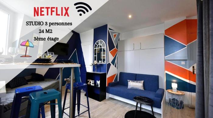 Studio LÉchappée Bleue - 250m de la plage