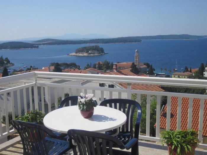 Room in Hvar town with sea view, terrace, air conditioning, Wi-Fi (3666-3)