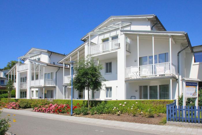 Balkon, gratis Nutzung vom AHOI Erlebnisbad und Sauna in Sellin - Villa Karola FeWo 12