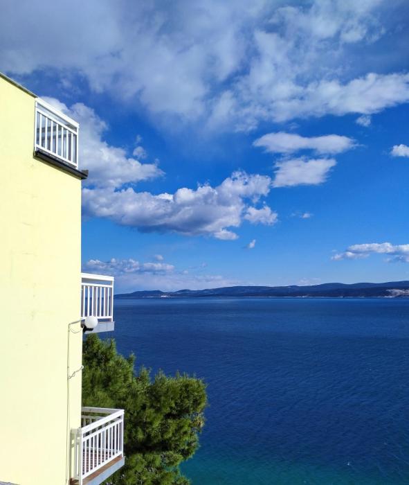 Dolphin apartments, each with the sea view