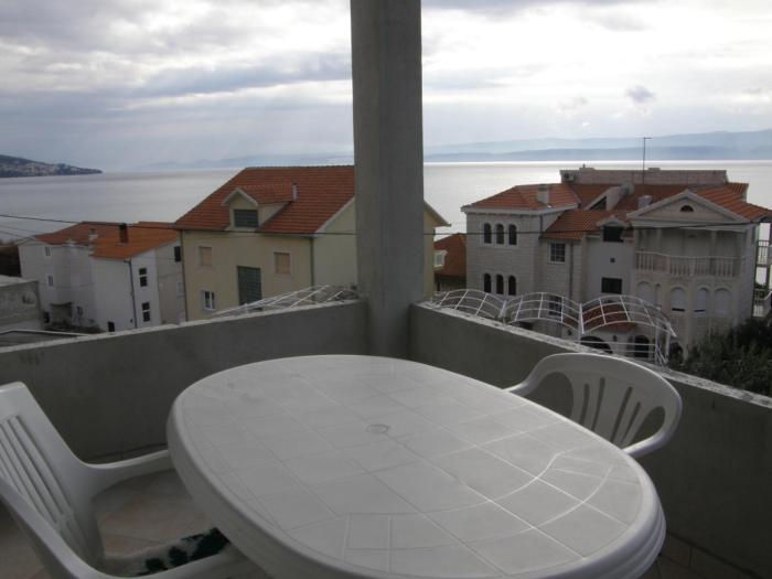 Apartment in Duce with sea view, terrace, air conditioning, washing machine (595-1)