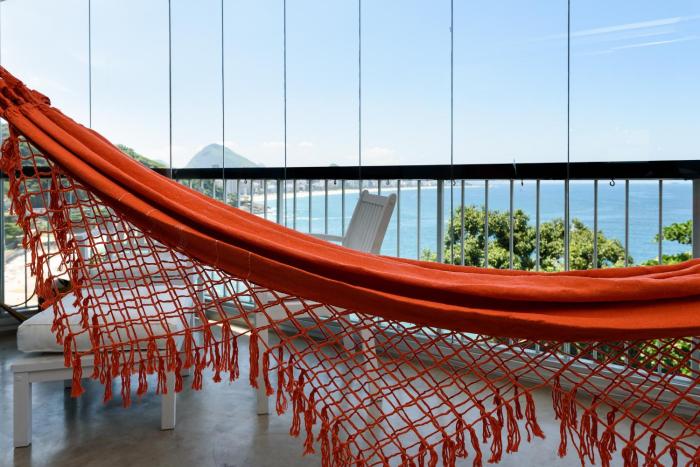 Ocean Blue Moderno Próximo à Praia do Leblon Vista Mar Espetacular Piscina Garagem Wi Fi e Sauna