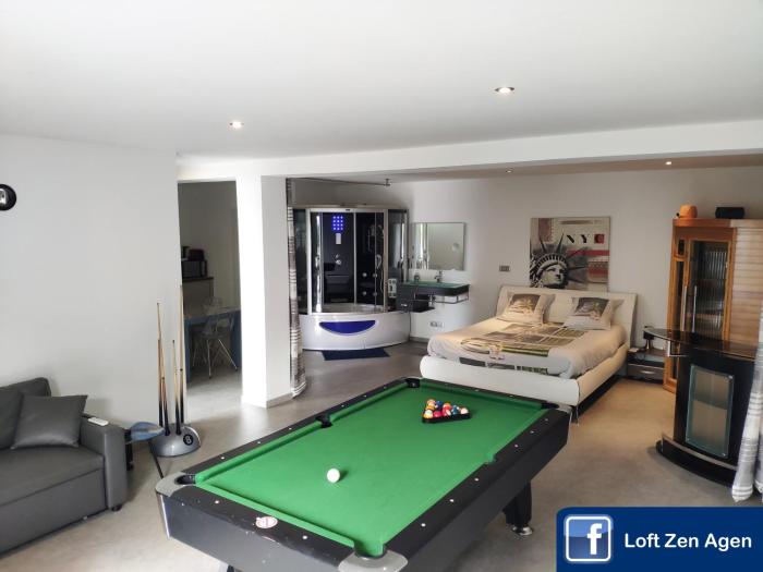 Loft Zen SPA Balneo Parking Gratuit Sauna Hammam Billard