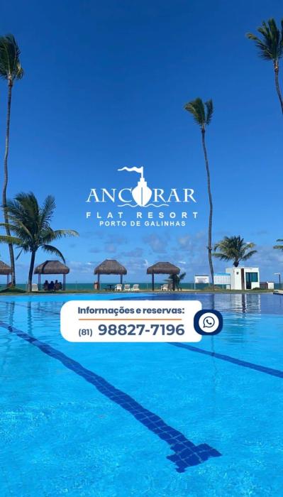 Ancorar Beira Mar Flats de 2 quartos Próximo ao Centro
