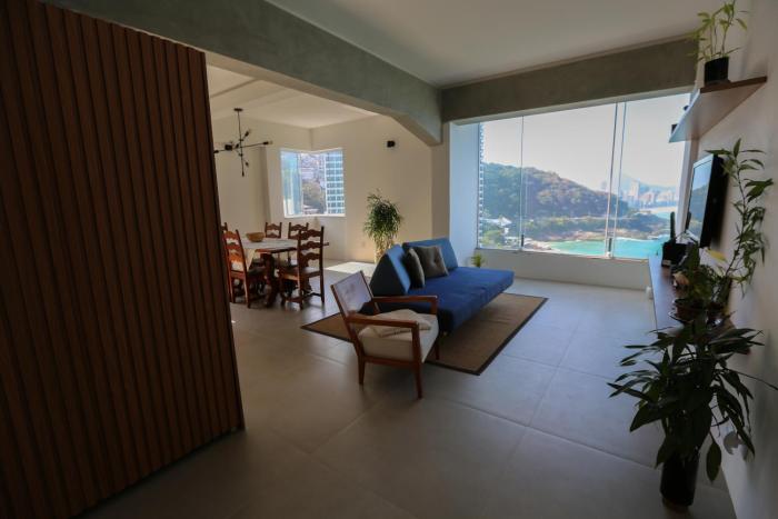 Vista para o mar em apartamento super moderno