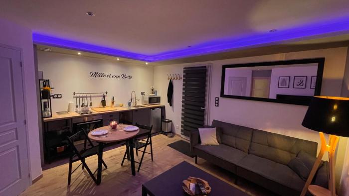 Mille et une nuit, appartement classé 3 étoiles en RDC avec exterieur et parking