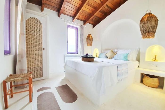 Mor Panjurlu Bohem Tasarım Ev - Kazdağları & Deniz