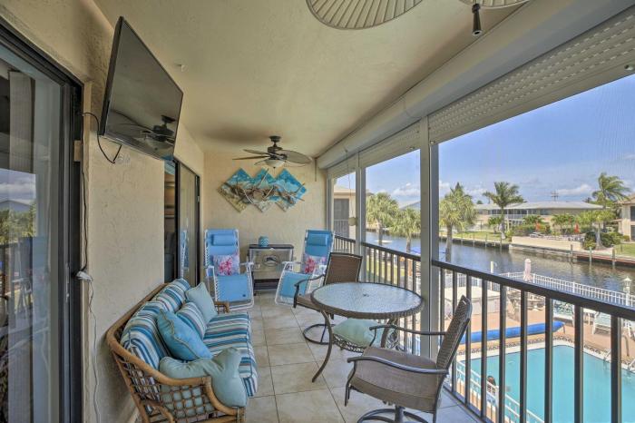 Pool and Canal Access Central Cape Coral Condo!