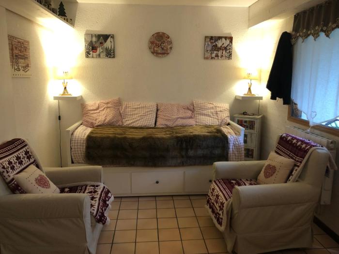 Studio 4 personnes RDC avec jardin et parking sous terrain