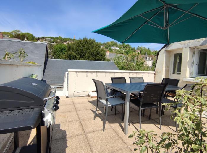 Gîte La ptite terrasse Chinon centre Parking gratuit