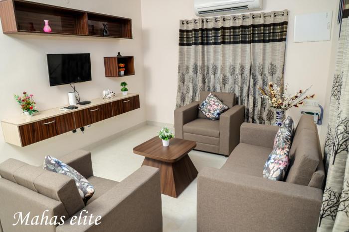 MAHAS Elite by MAHAS Homestays - 2BHK Flats - Fully Airconditioned