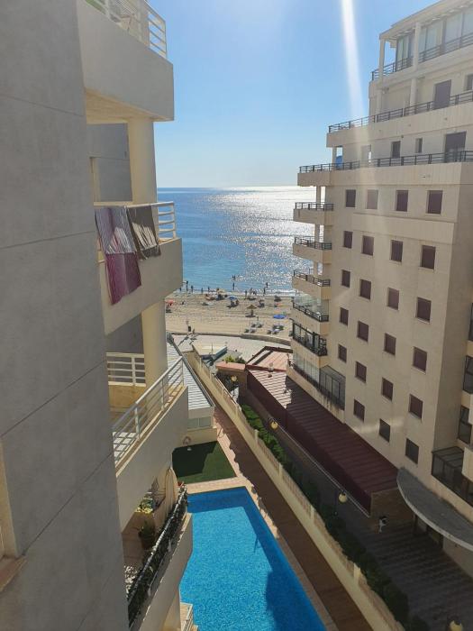 Apartamento Aquarium Park, 1ª linea de playa, piscina privada, aire acondicionado y wifi de alta velocidad