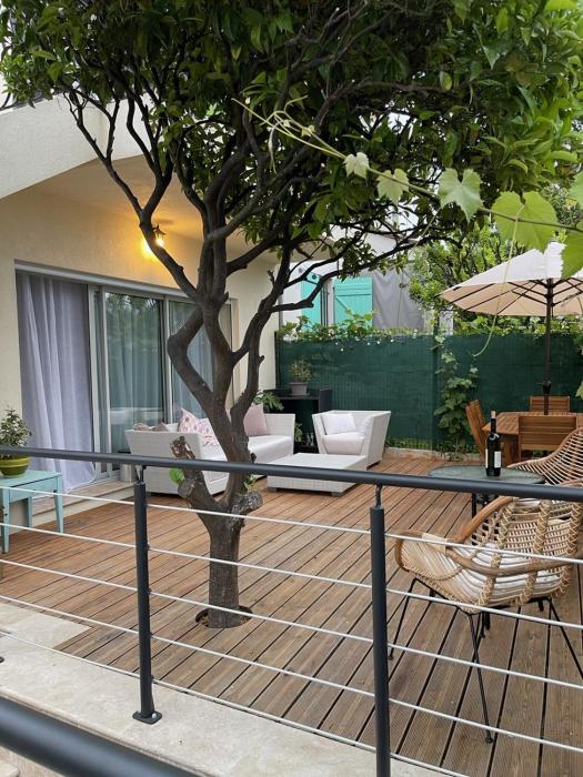 2 pièces en RDJardin avec 2 grands Terrasses