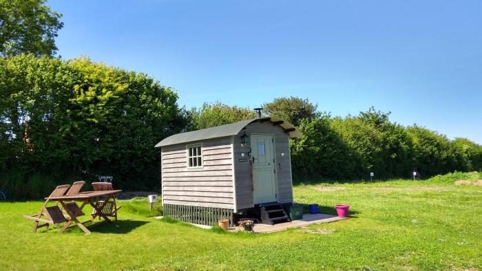 Shepherds Lodge - Shepherds Hut with Devon Views for up to Two People and One Smaller Dog