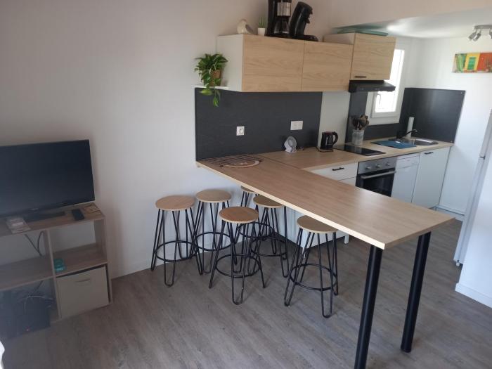 Les Cyclades, T3 climatisé, terrasse, 500m plage