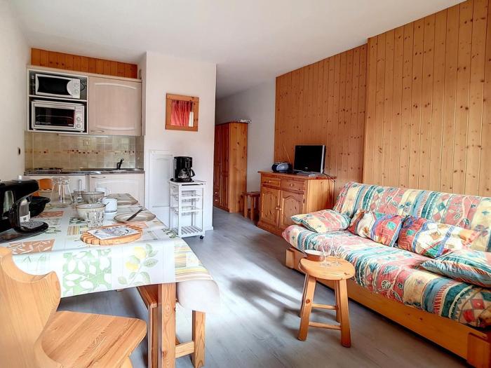 Studio lumineux accès direct pistes, balcon sud, 4 pers - FR-1-344-917