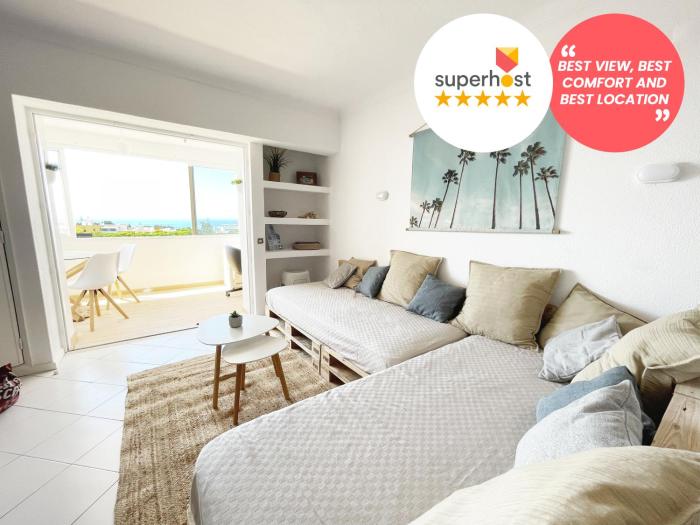 Panoramic Seaview - 2 Bedroom, Main Ave, 15 Min Walk Beach, Workspace