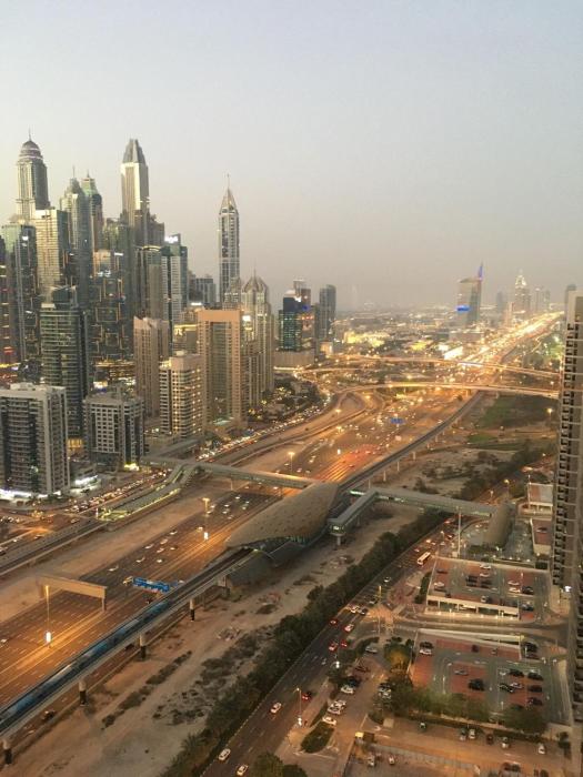 180° Sheik Zayed Road balcony views 2BR in JLT