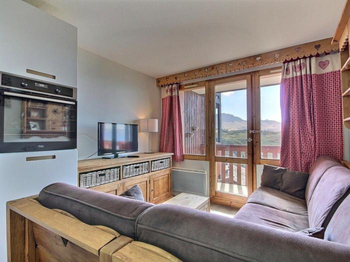 Studio cabine pour 4 au pied des pistes avec balcon - FR-1-455-216
