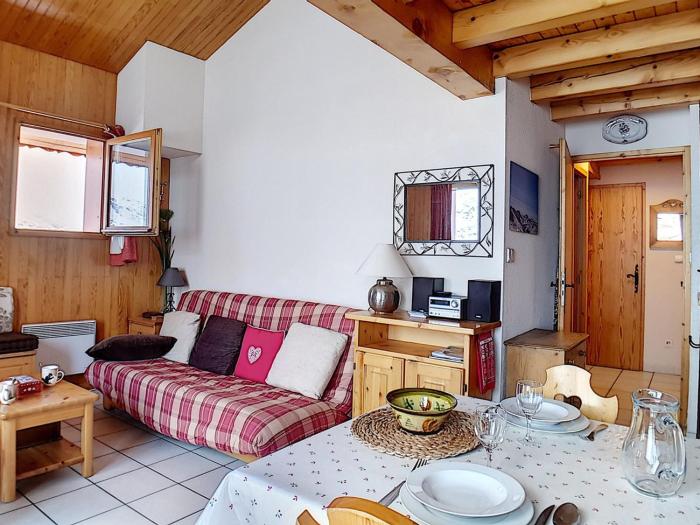 Duplex skis aux pieds avec balcon et vue - FR-1-344-729