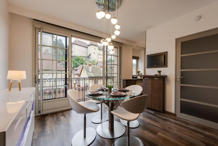 Studio Suite Annecy - Vue sur le château climatisation