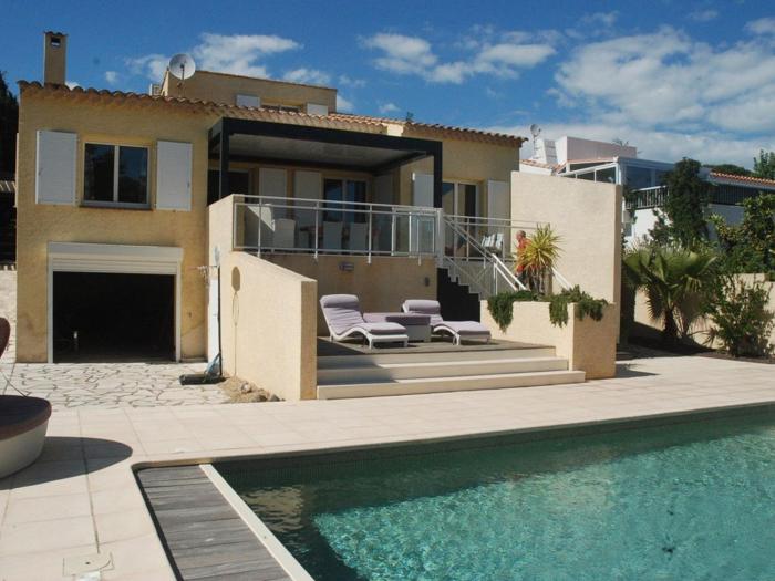 Charmante villa 3 chambres avec piscine privée à 10 min de la plage, climatisée, parking - FR-1-607-26