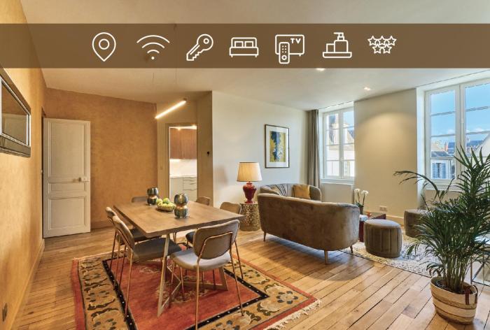 Appartement Montagnon - Les Suites du Palais - Classé 4 étoiles, parking privé, vue cathédrale, 3 chambres