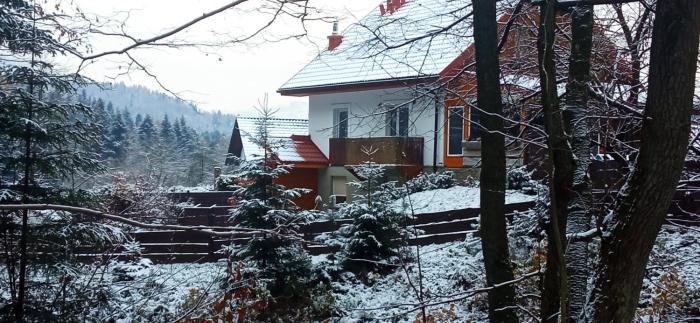 Przystanek Leśna 3 Apartamenty nad strumieniem, otoczone lasem u stóp Beskidów