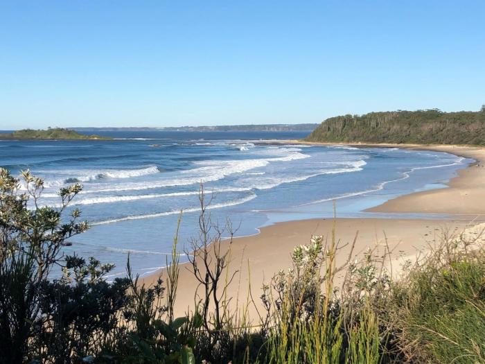 Dreamy coastal escape steps from the sea