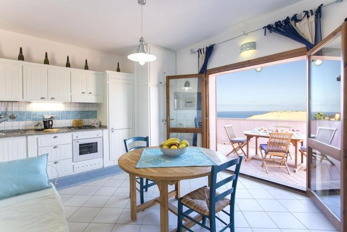 Costa Verde, Torre dei Corsari with a terrace overlooking the sea and close to the pristine dunes