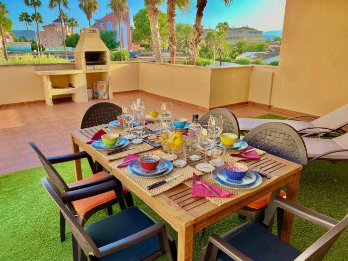 1ªLínea-50m de playa-Reformado-BBQ privada-Vistas al mar-3 terrazas