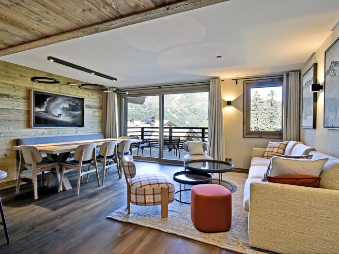 Appartement lumineux avec balcon à 2 chambres doubles et services inclus, skis aux pieds - FR-1-613-65